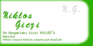 miklos giczi business card